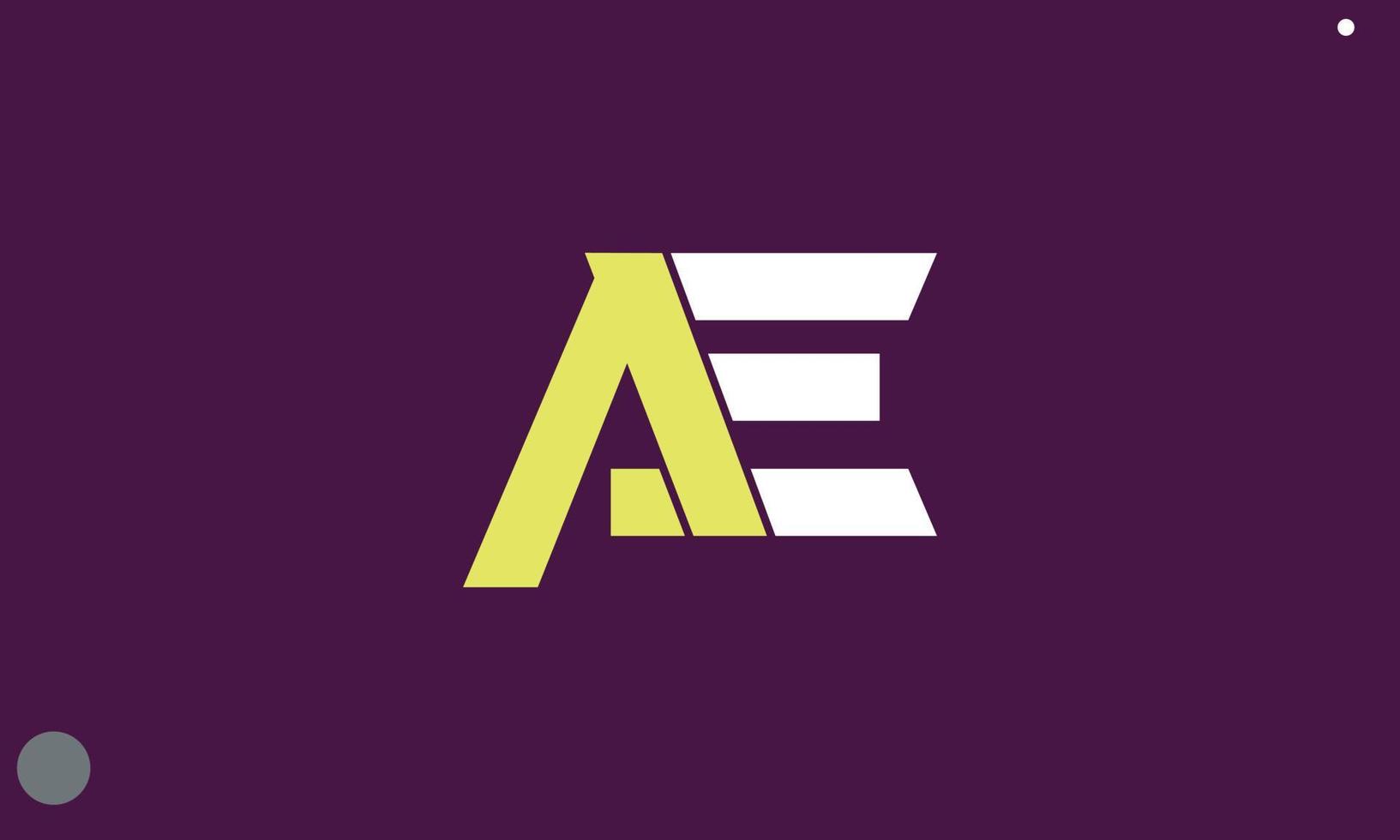 alfabetet bokstäver initialer monogram logotyp ae, ea, a och e vektor