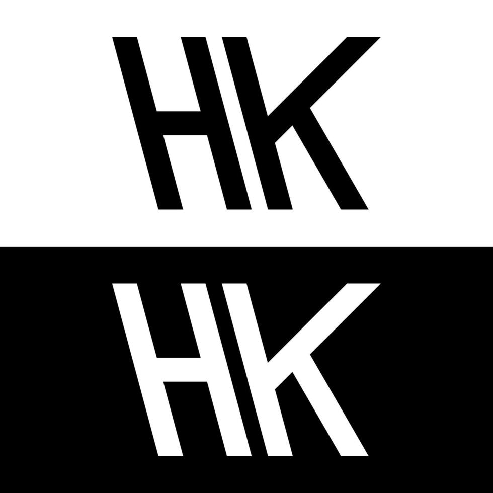 buchstabe h und k logo design vektor