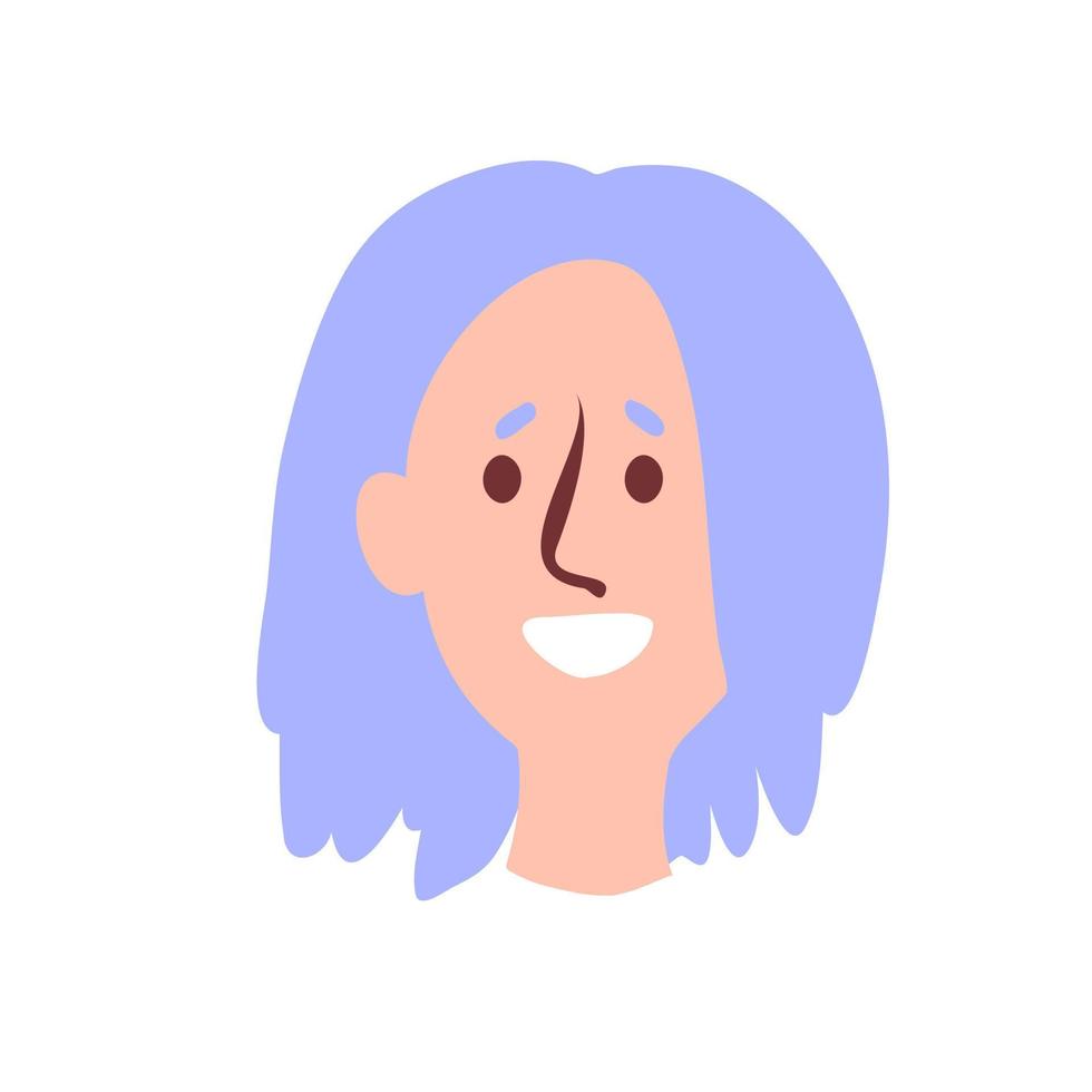 Porträt einer älteren Frau. Benutzerbild. flache vektorillustration vektor