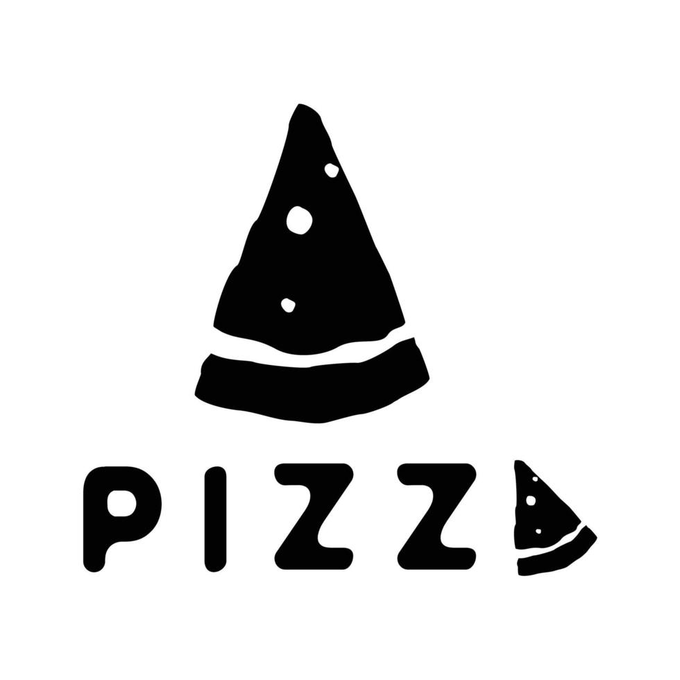 illustration pizza italien essen restaurant logo design vektor