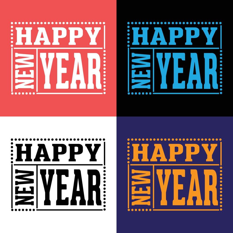 Lycklig ny år typografi t skjorta design för Allt tid , ny år t skjorta, ny år typografi vektor