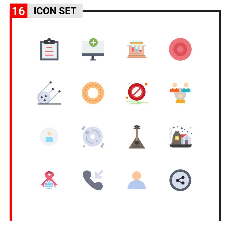 uppsättning av 16 modern ui ikoner symboler tecken för shuttle symboler labb symbolism guld redigerbar packa av kreativ vektor design element