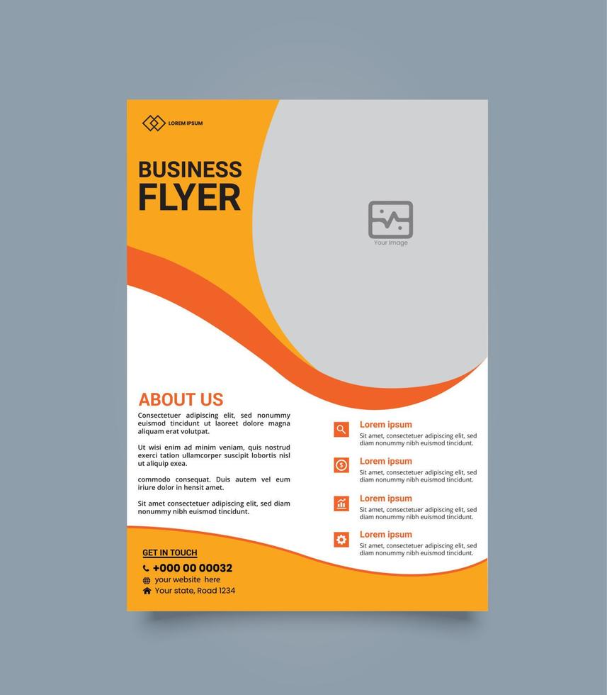 moderner Business-Broschüren-Vorlagen-Flyer vektor