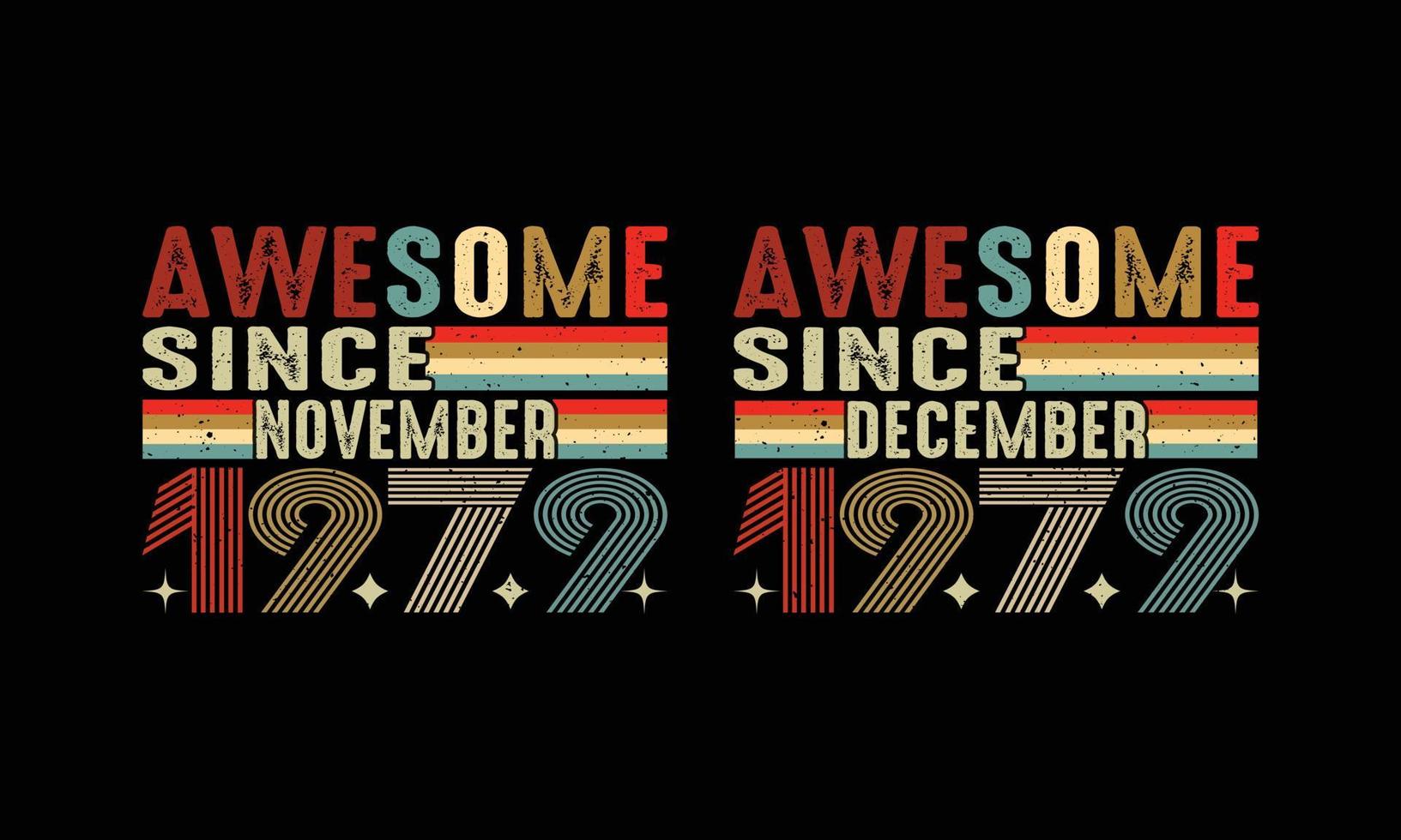 genial seit november und dezember 1979 vintage shirt design, geburtstagsgeschenk. vektor