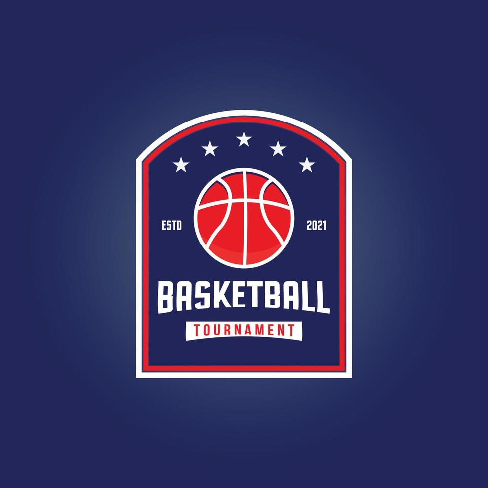 basketboll klubb logotyp, emblem, mönster med boll. sport bricka vektor illustration