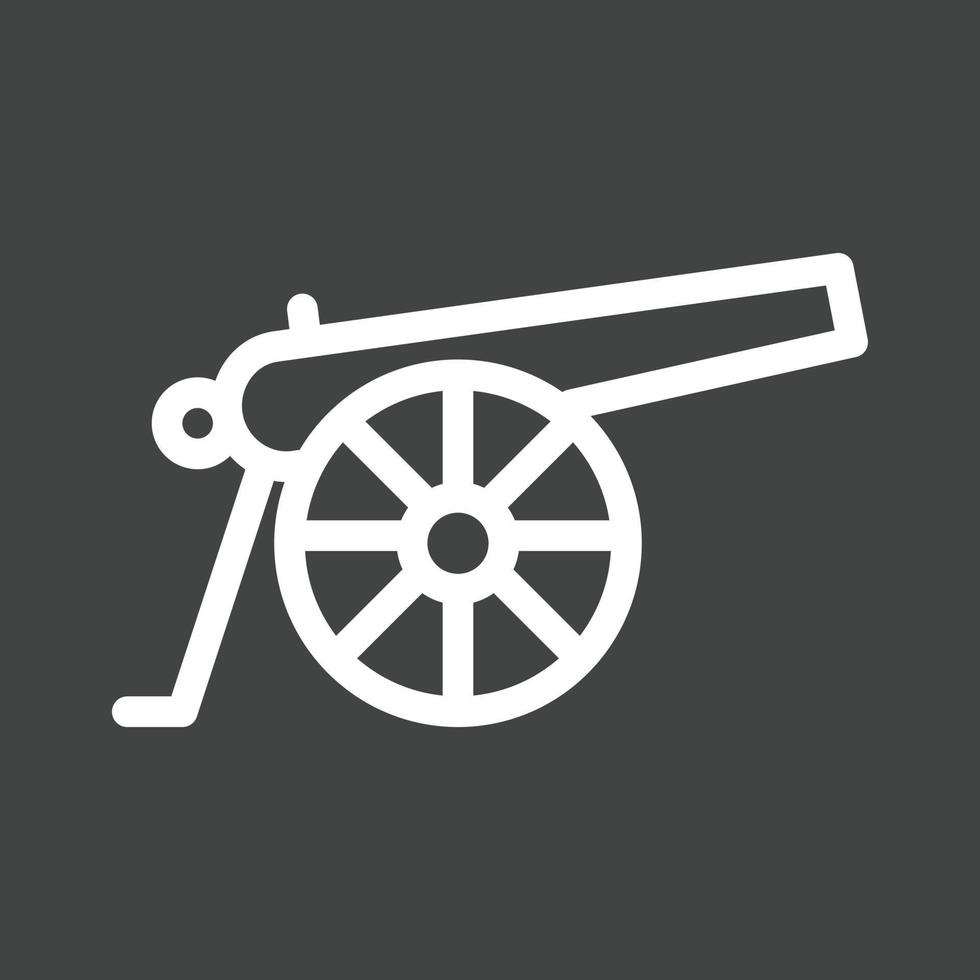 Kanonenlinie invertiertes Symbol vektor