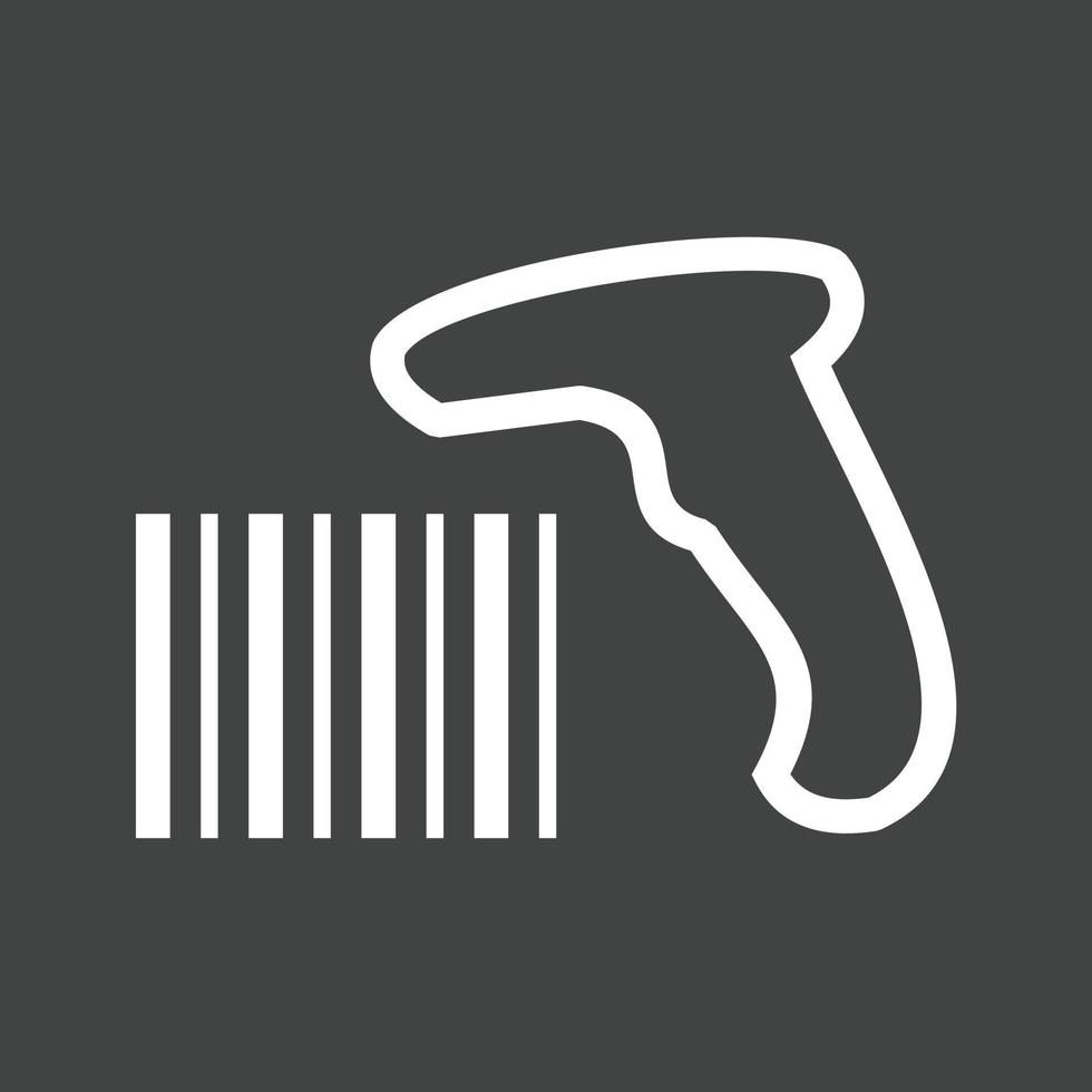 Barcode-Lesegerät Zeile invertiertes Symbol vektor