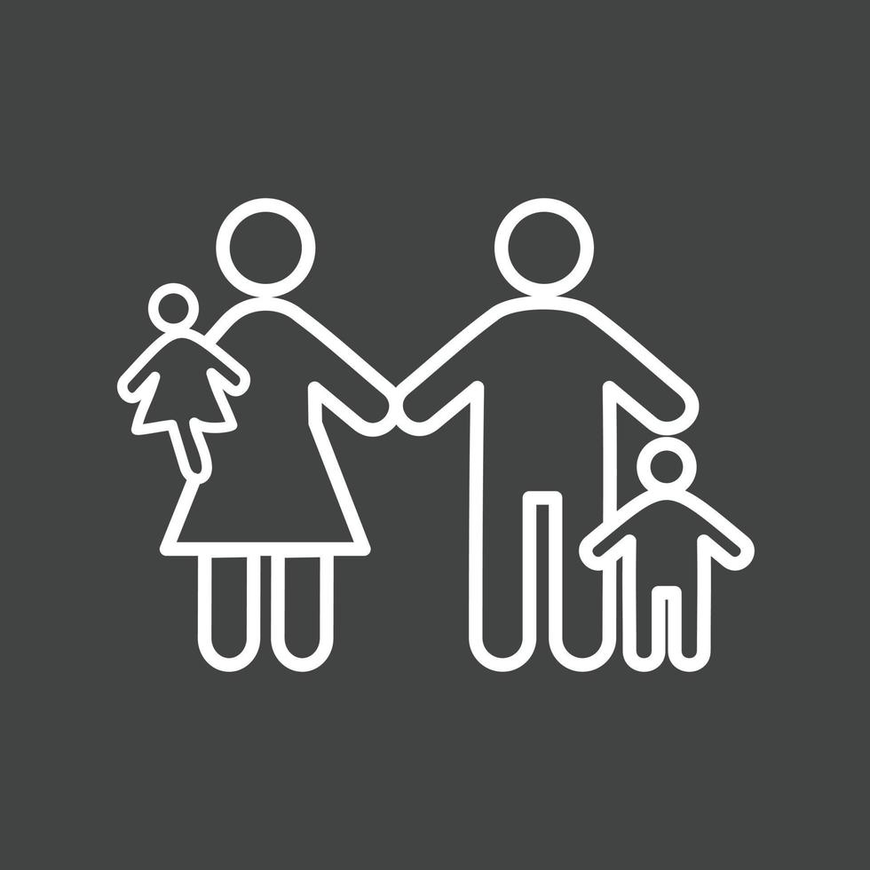 Familienlinie invertiertes Symbol vektor