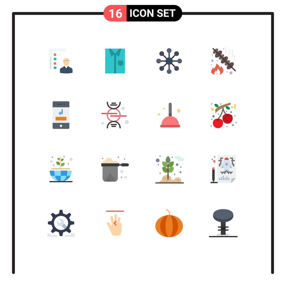 16 kreative Symbole moderne Zeichen und Symbole der Aktiendatenbank Hemd tragen Mode editierbares Paket kreativer Vektordesign-Elemente vektor