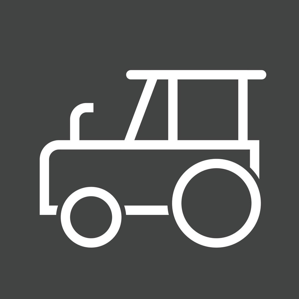 traktor linje inverterad ikon vektor