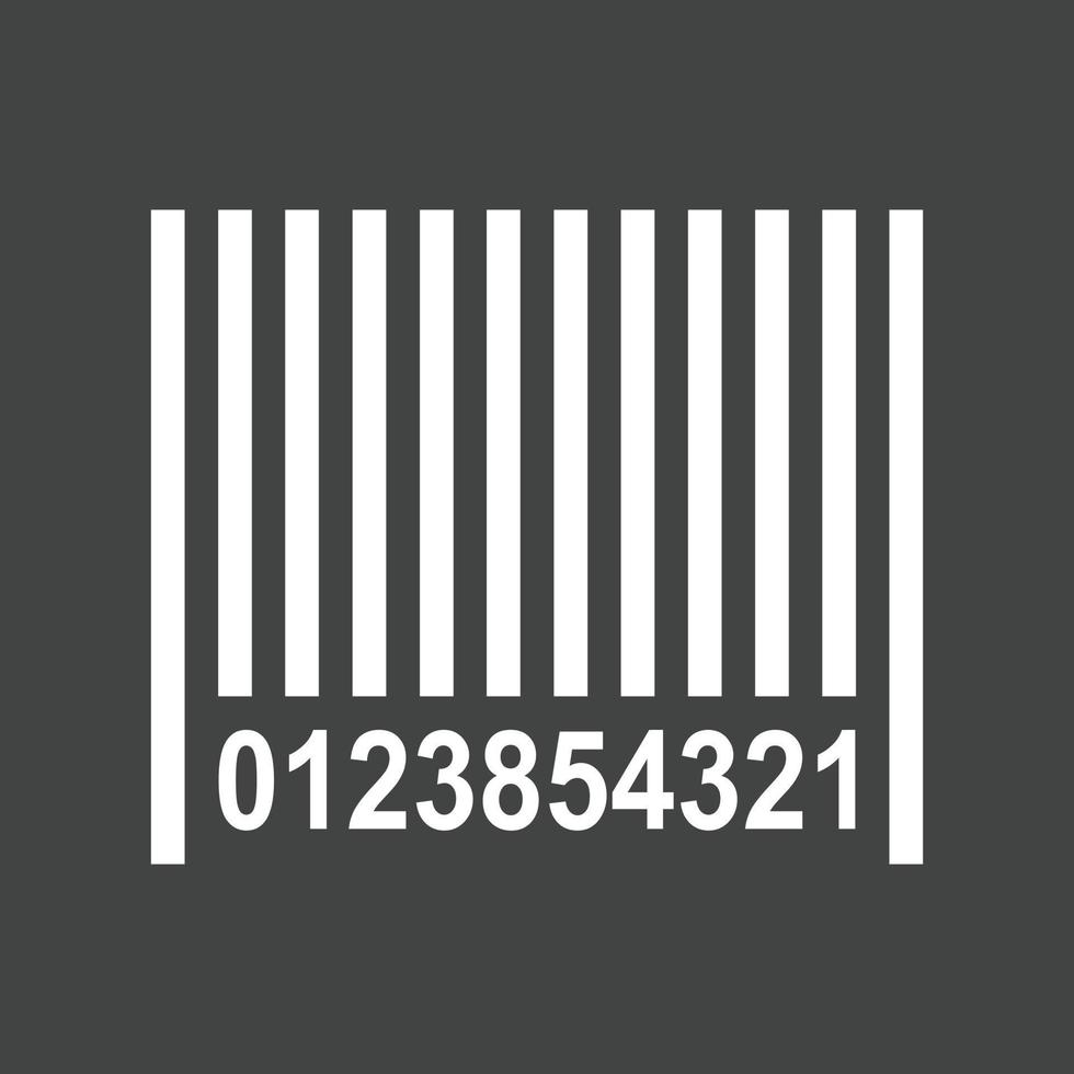 Barcode-Linie invertiertes Symbol vektor