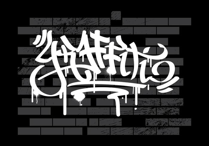 Graffiti På Vägg Vektor Bakgrund