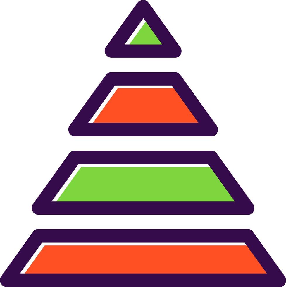 Pyramidendiagramm-Vektor-Icon-Design vektor