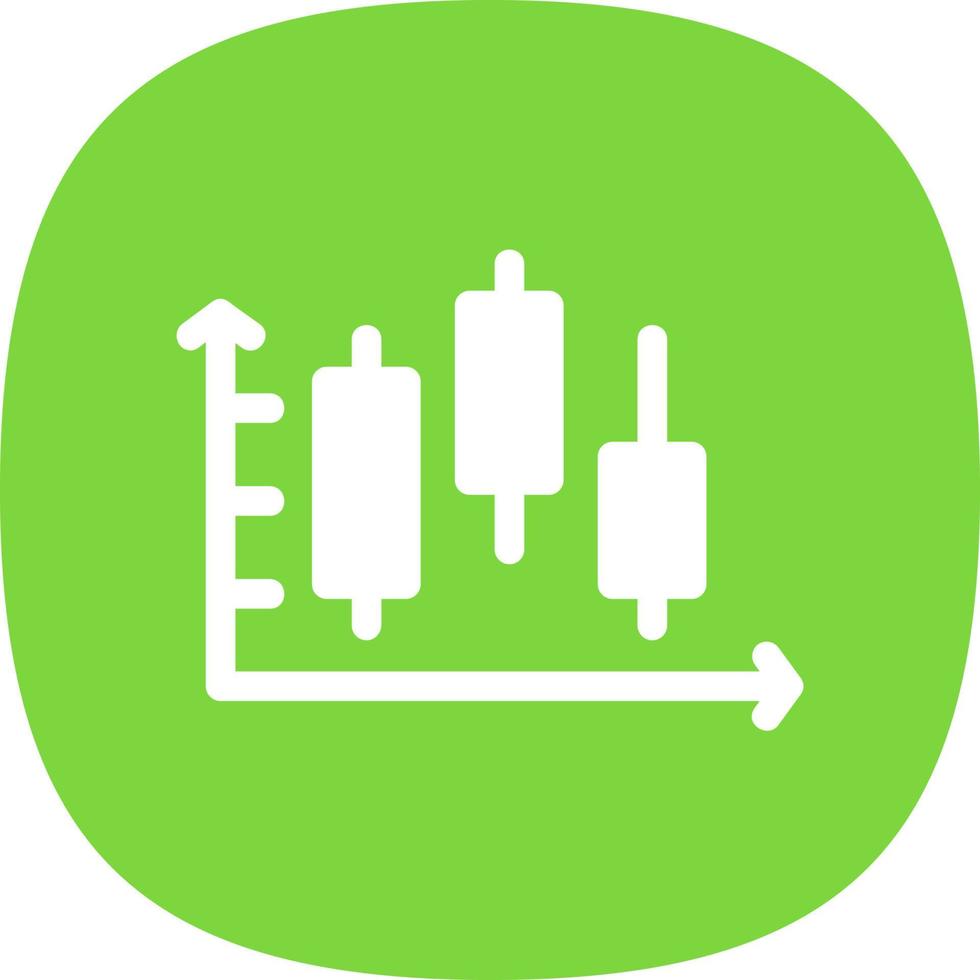 Candlestick-Diagramm-Vektor-Icon-Design vektor