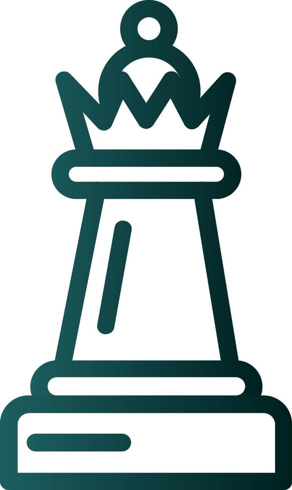 Schachkönigin-Vektor-Icon-Design vektor