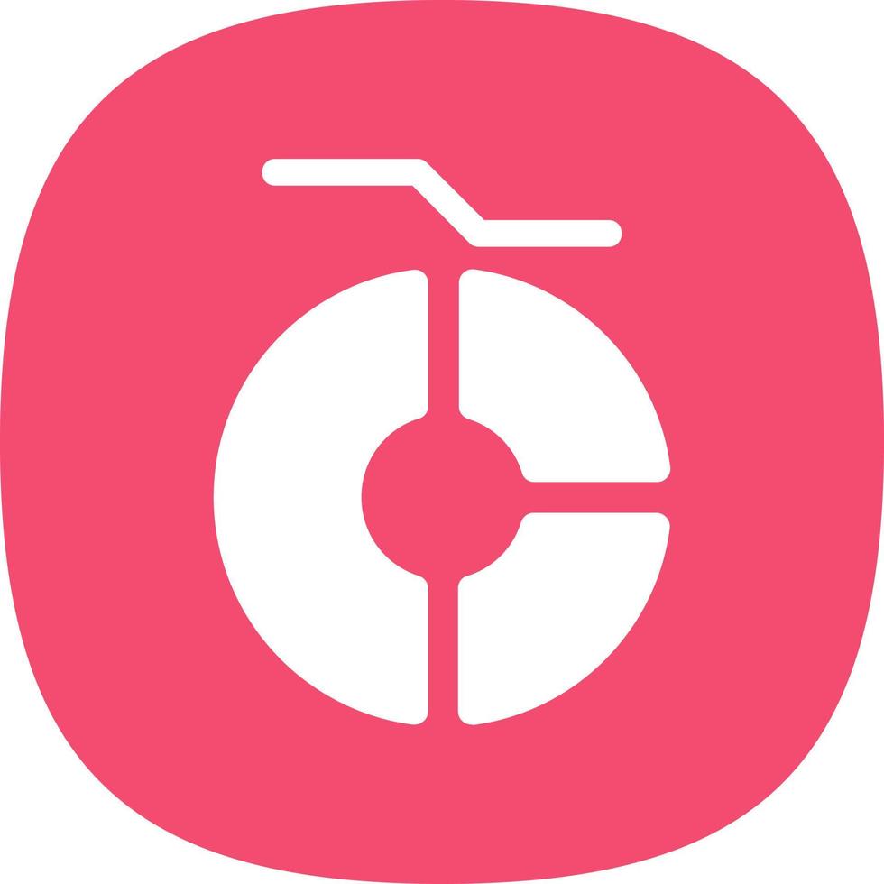 markiertes Donut-Diagramm-Vektor-Icon-Design vektor