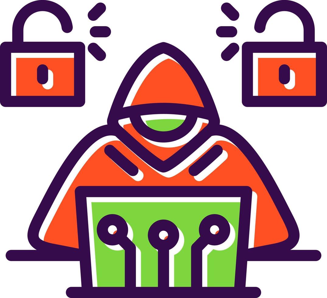 Cyber-Angriff-Vektor-Icon-Design vektor