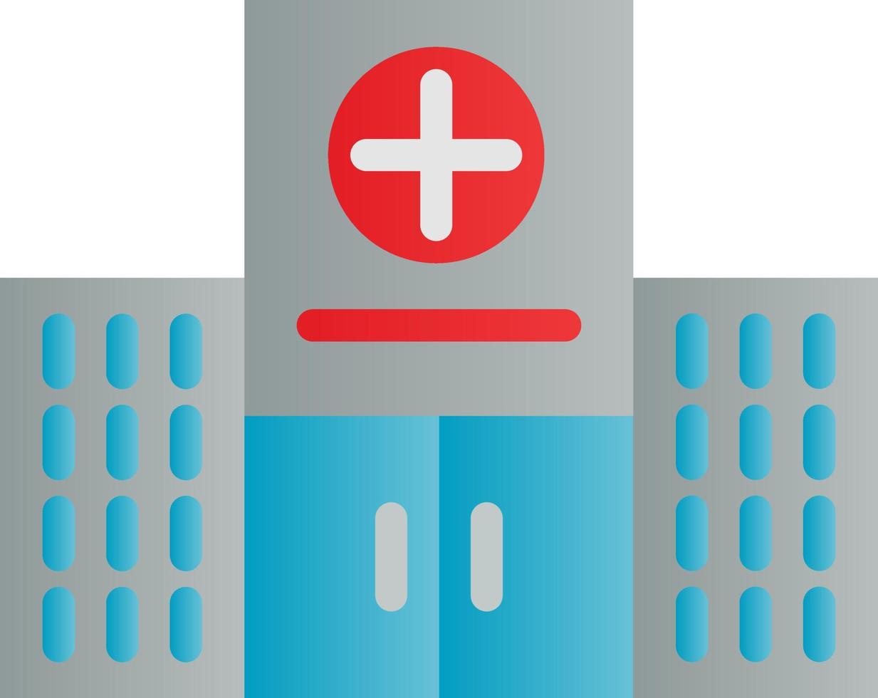 Klinik medizinisches Vektor-Icon-Design vektor