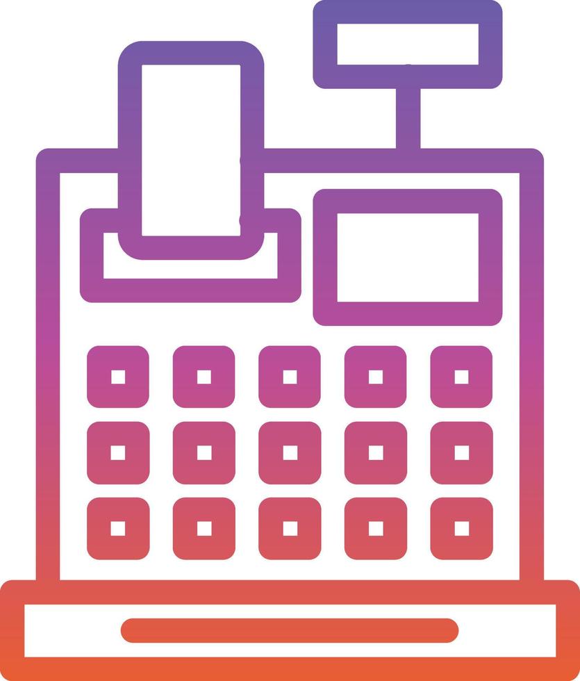 Registrierkasse-Vektor-Icon-Design vektor