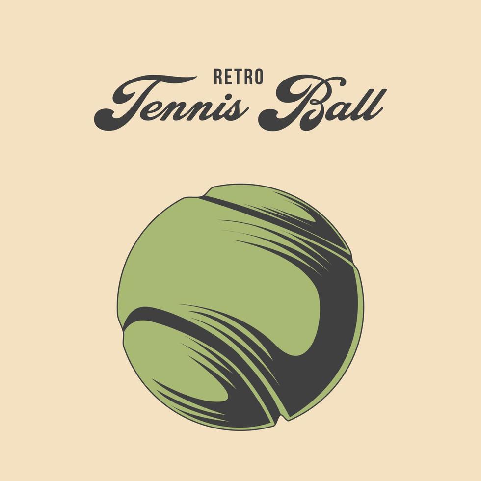 retro tennis boll vektor