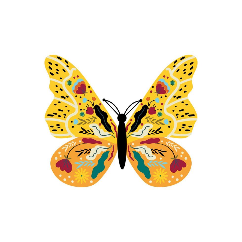 fjärilar och med mönster vektor