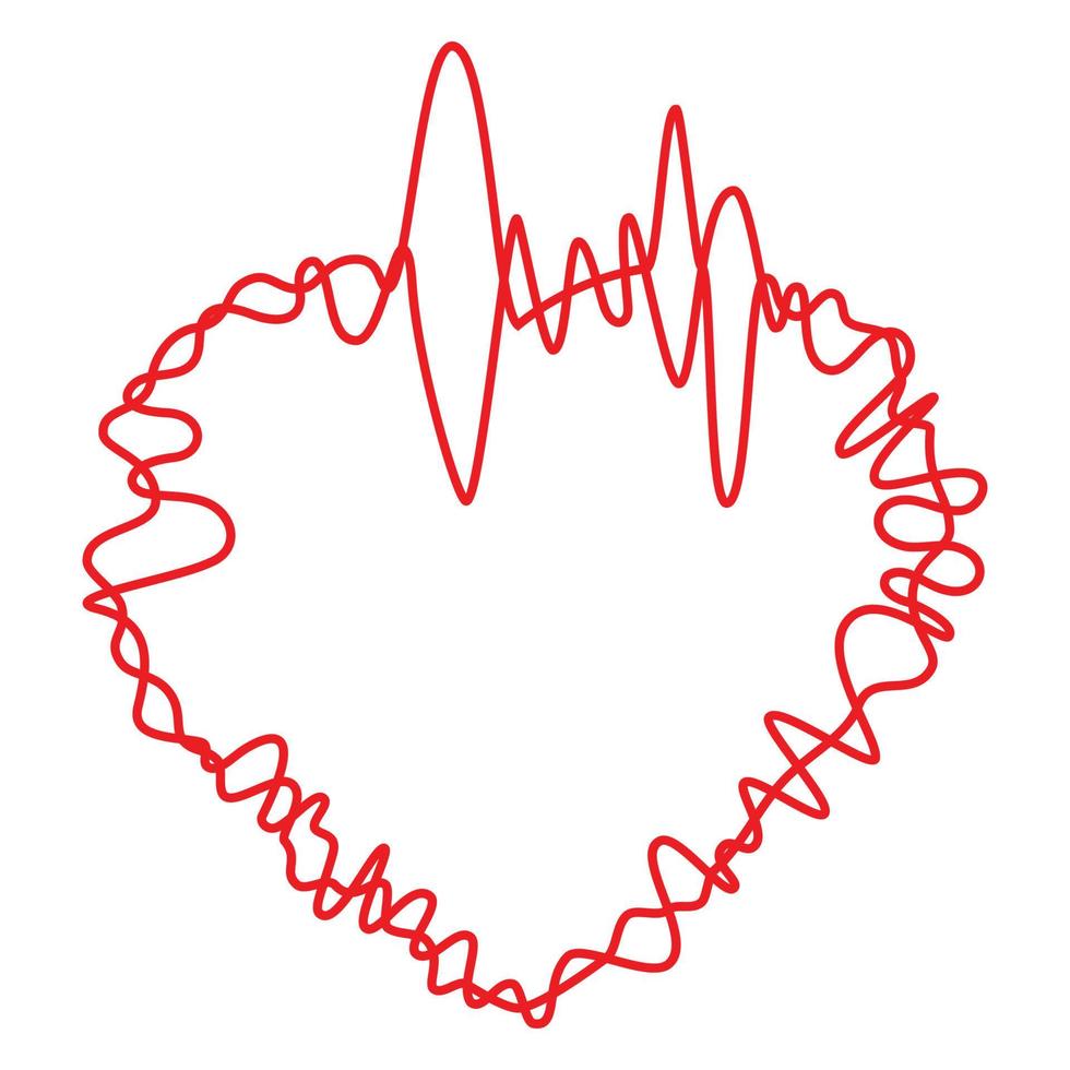 fint röd hjärta vektor