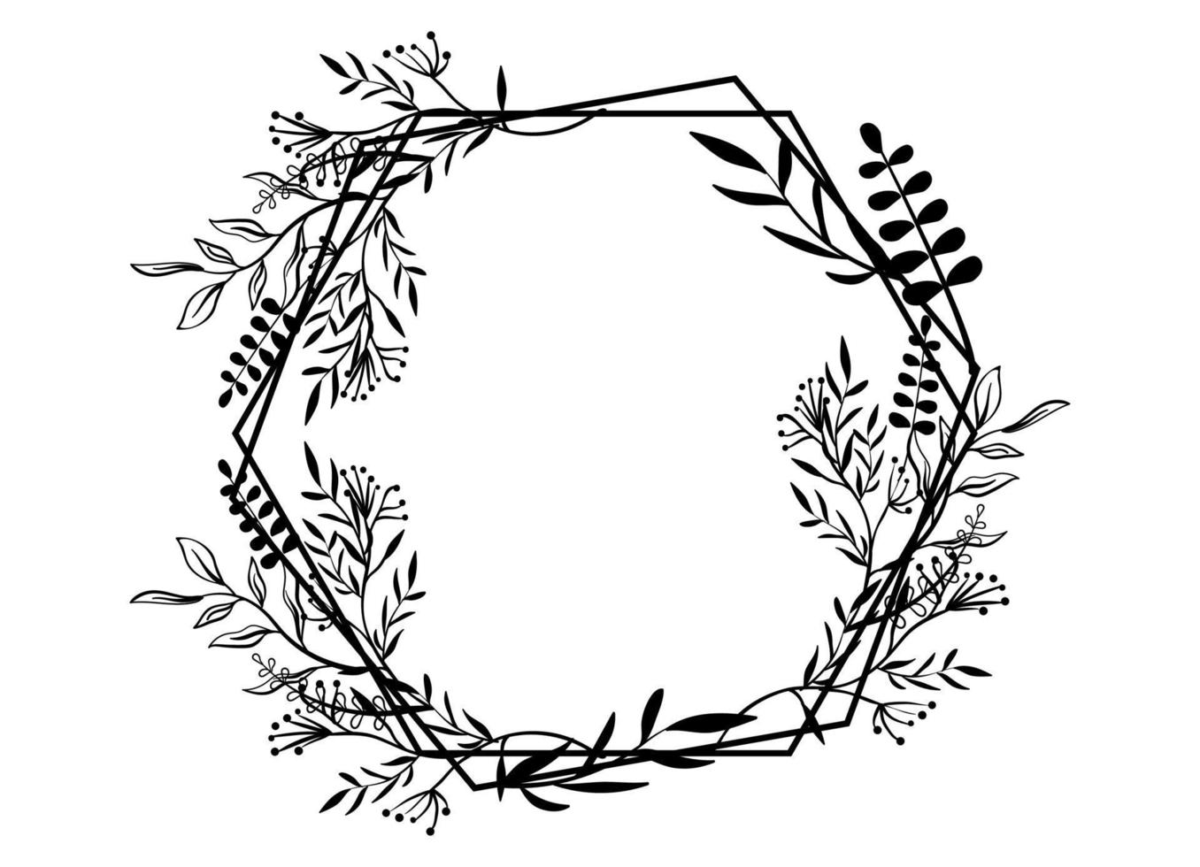 vektor illustration av blommig ram