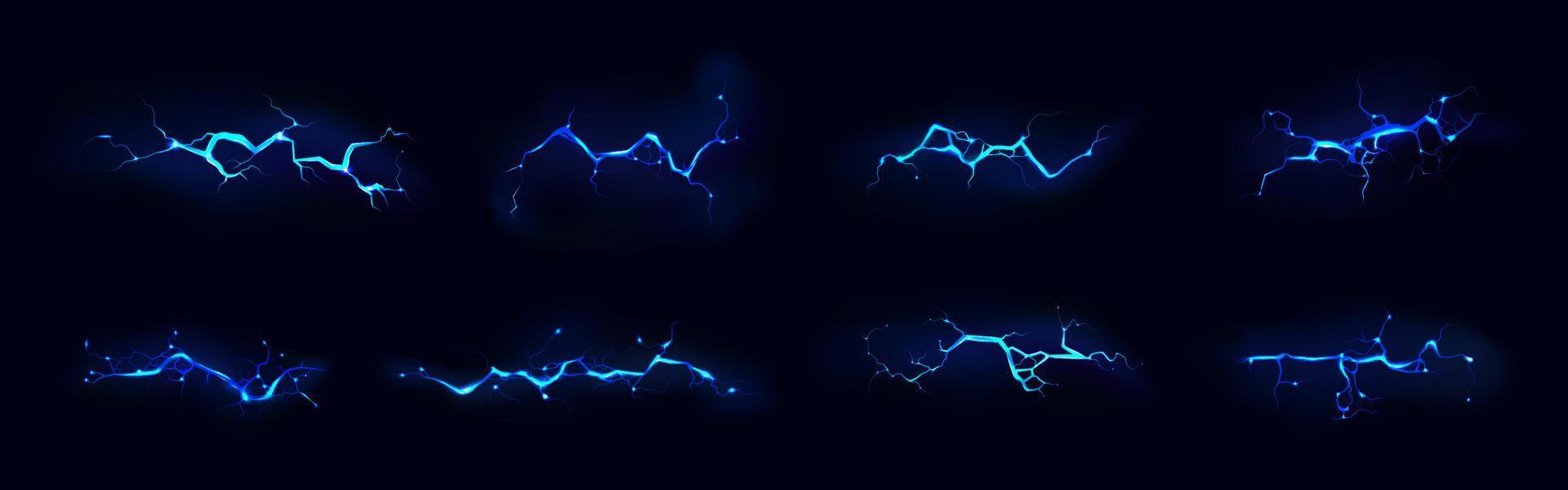 Blitz, elektrischer Schlag während des nächtlichen Sturms vektor