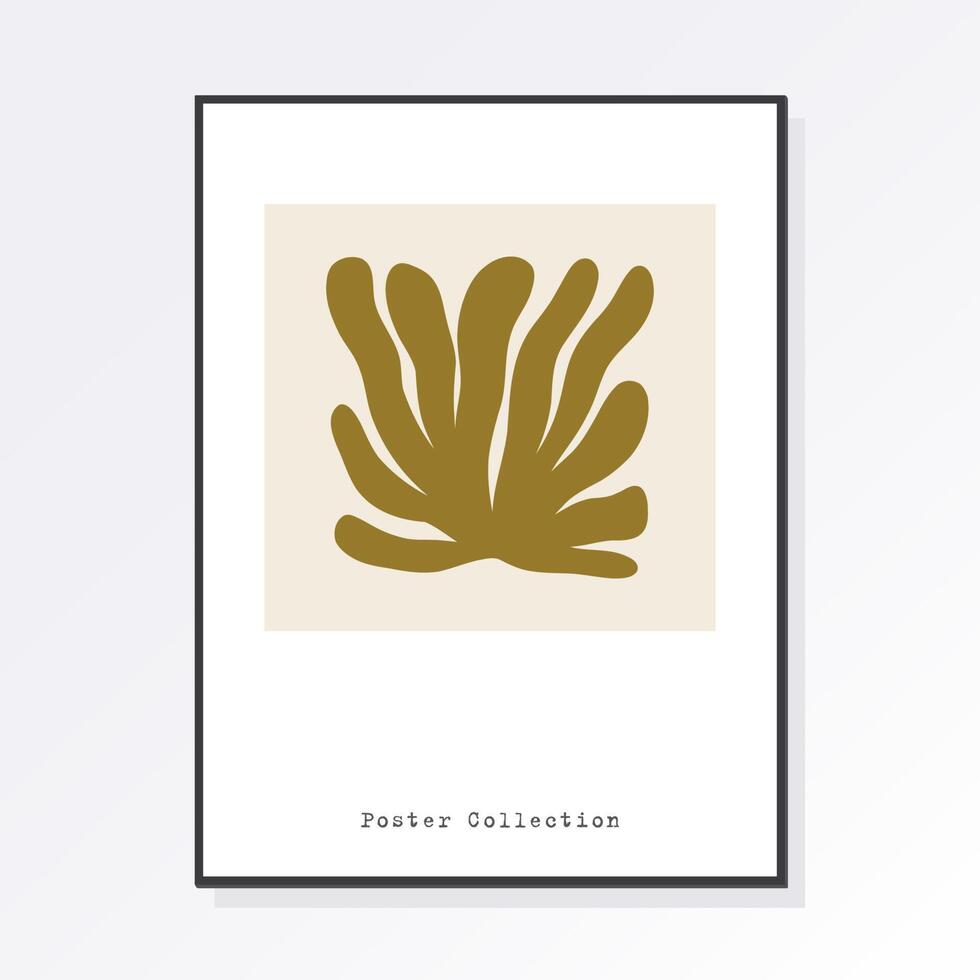 trendig matisse botanisk vägg konst med blommig mönster i pastell färger, boho dekor, minimalistisk konst, illustration, affisch, vykort. samling för dekoration. uppsättning av abstrakt mode kreativitet. vektor