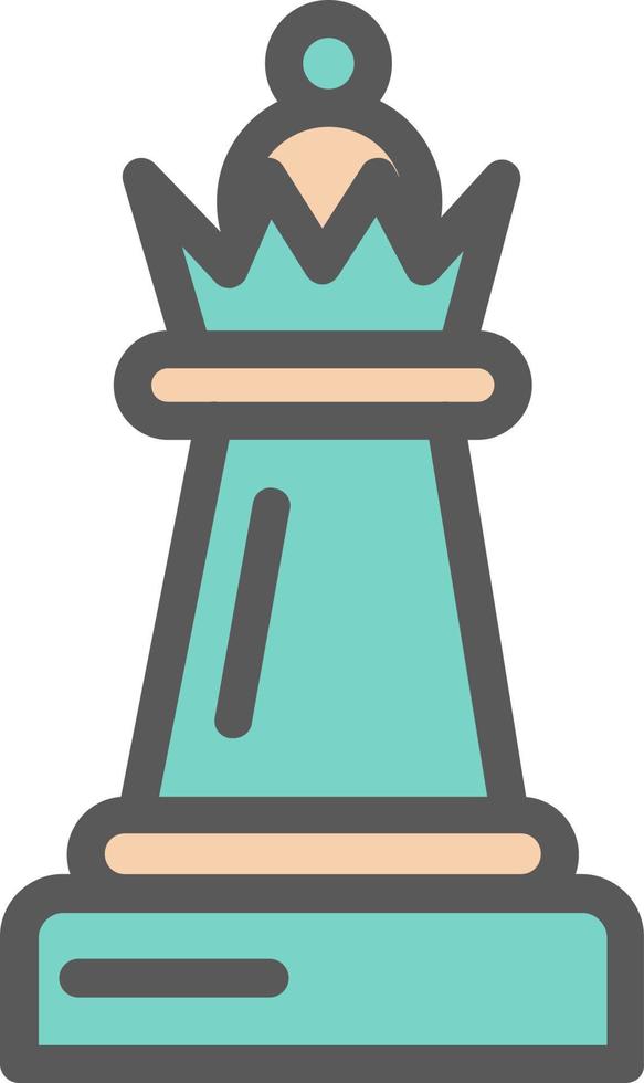 Schachkönigin-Vektor-Icon-Design vektor