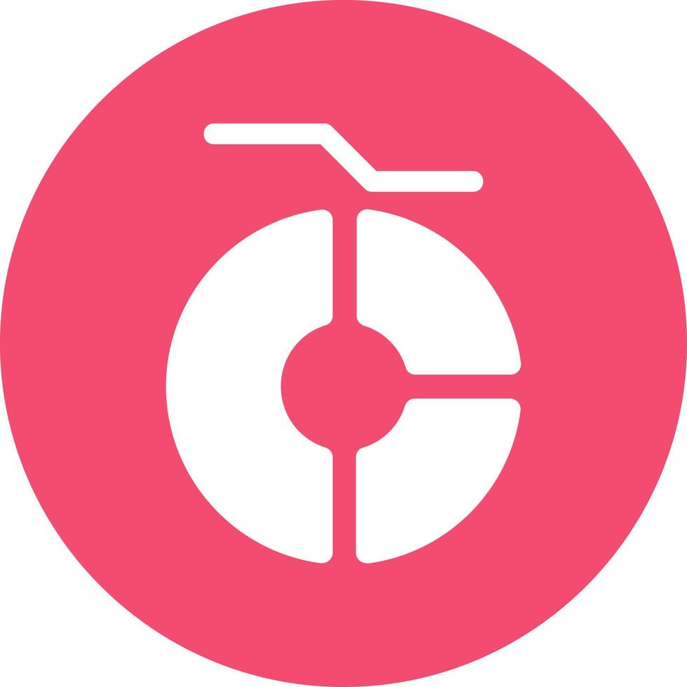 markiertes Donut-Diagramm-Vektor-Icon-Design vektor