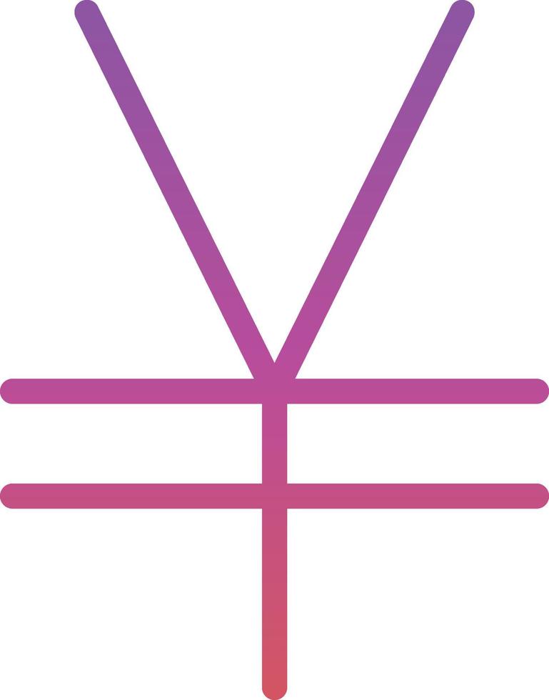 Yen-Zeichen-Vektor-Icon-Design vektor