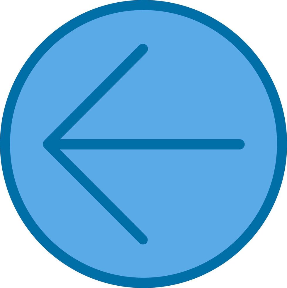 Pfeil Kreis links Vektor-Icon-Design vektor