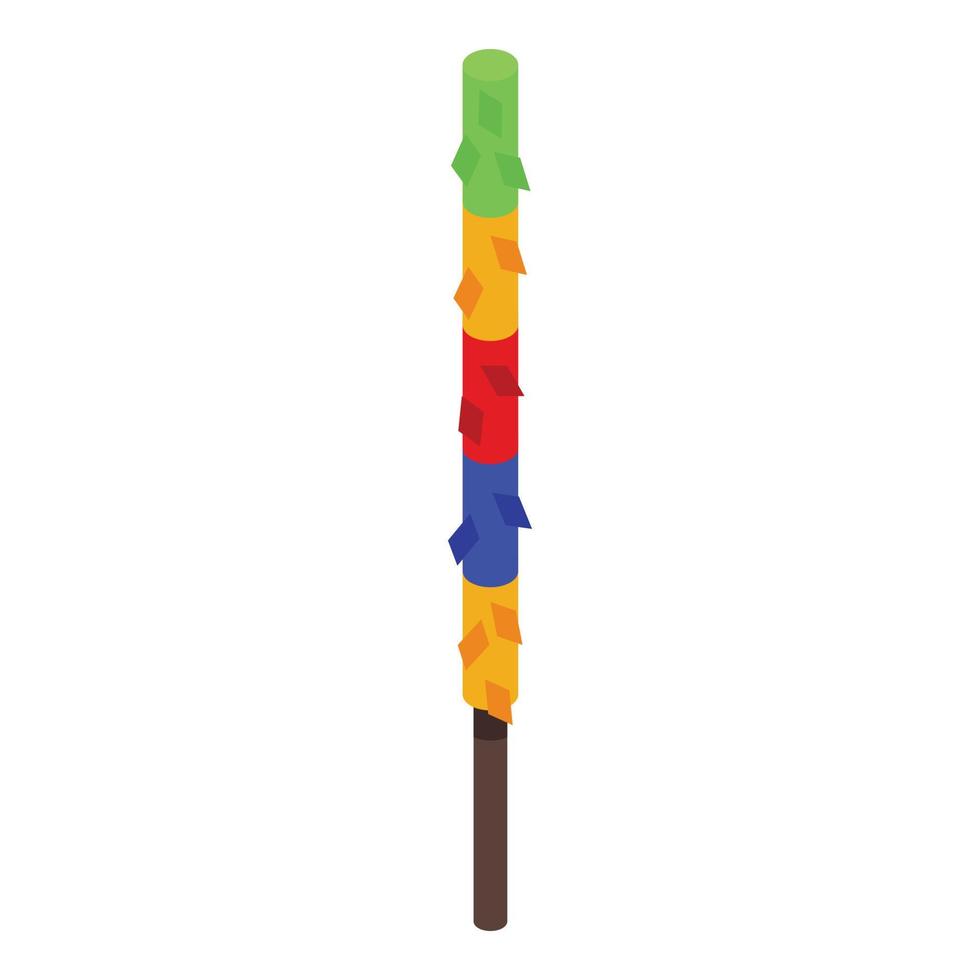 Isometrischer Vektor der mexikanischen Piñata-Stick-Ikone. Mexiko-Party