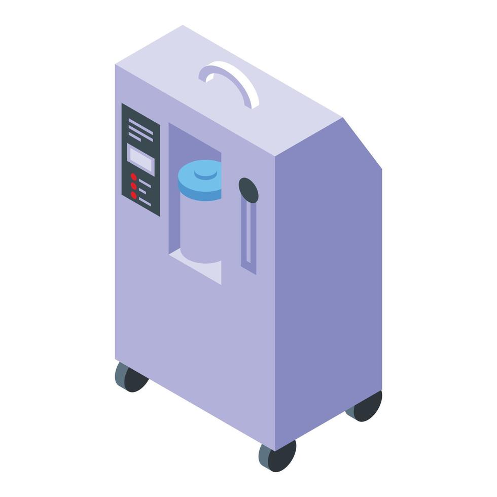 Asthma-Sauerstoffkonzentrator-Symbol isometrischer Vektor. Tankausrüstung vektor