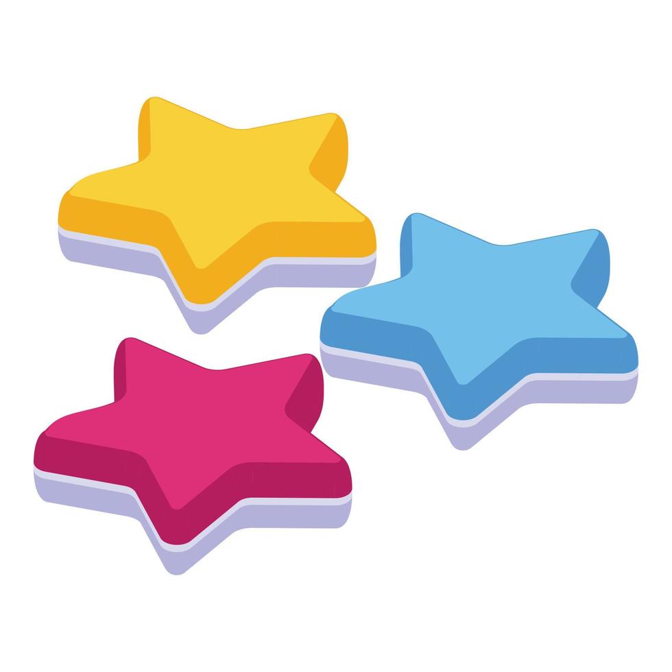Jelly Stars Symbol isometrischer Vektor. Bonbonbär vektor