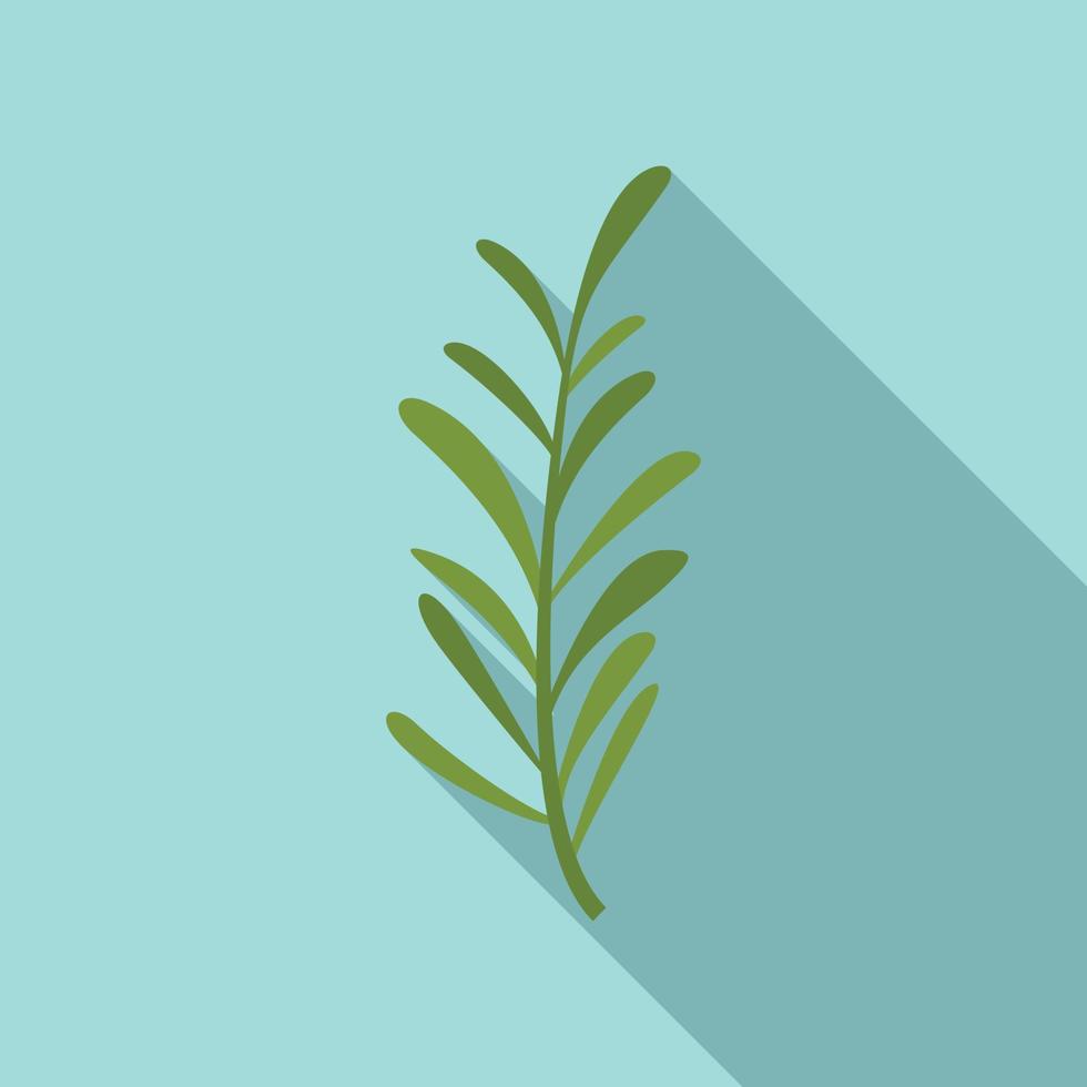 Rosmarin-Kräuter-Symbol flacher Vektor. grüne Pflanze vektor