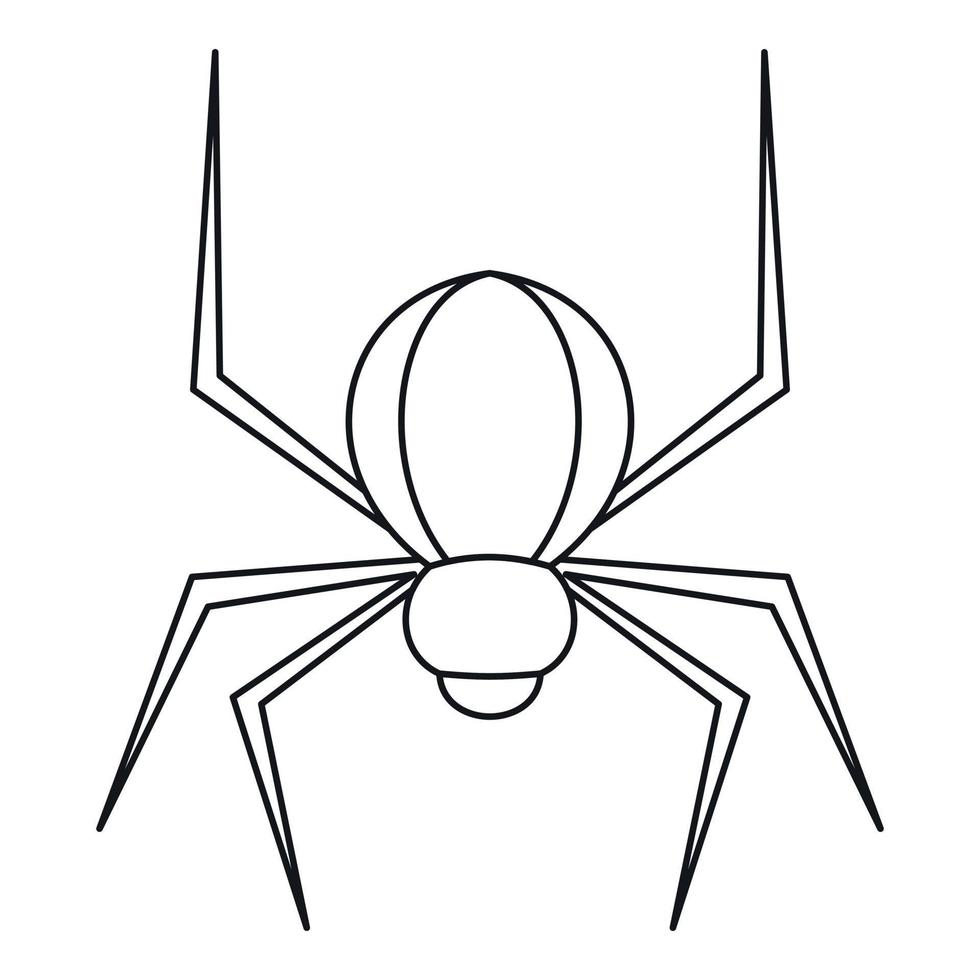 Spinneninsektensymbol, Umrissstil vektor