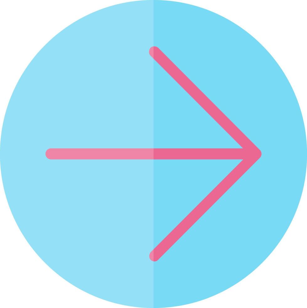 pil cirkel rätt vektor ikon design