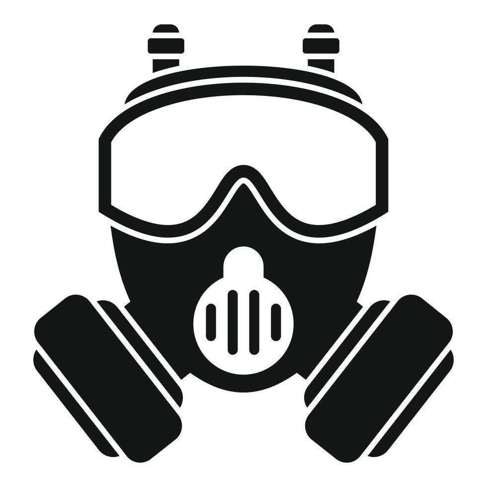 Atemschutzmaske Symbol einfacher Vektor. Luftchemikalie vektor