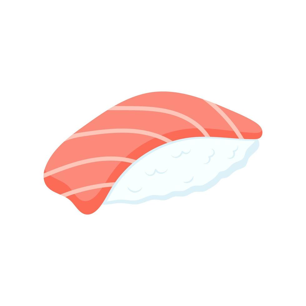 asiatisk sushi mat med tonfisk. vektor illustration