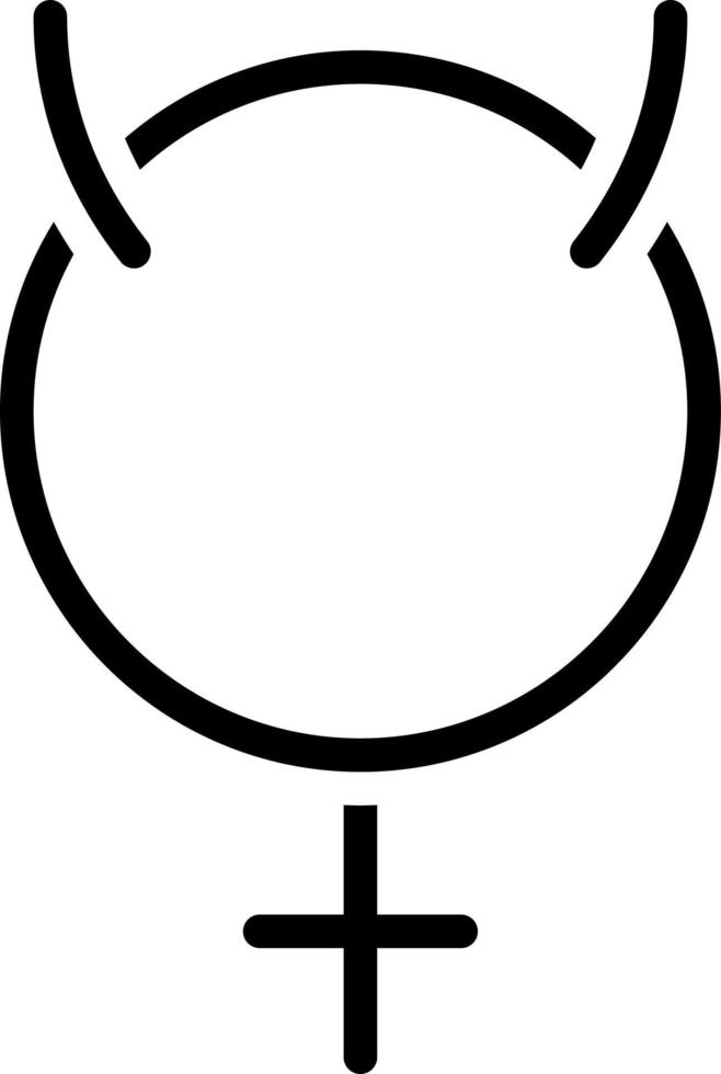 Liniensymbol für Quecksilber vektor