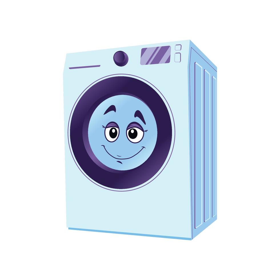 Vektor der Zeichentrickfigur der Waschmaschine