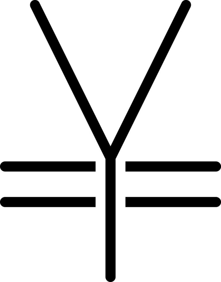 Yen-Zeichen-Vektor-Icon-Design vektor