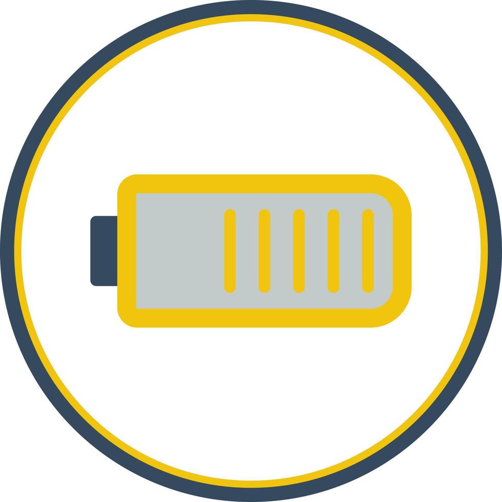 Batterie Dreiviertel-Vektor-Icon-Design vektor