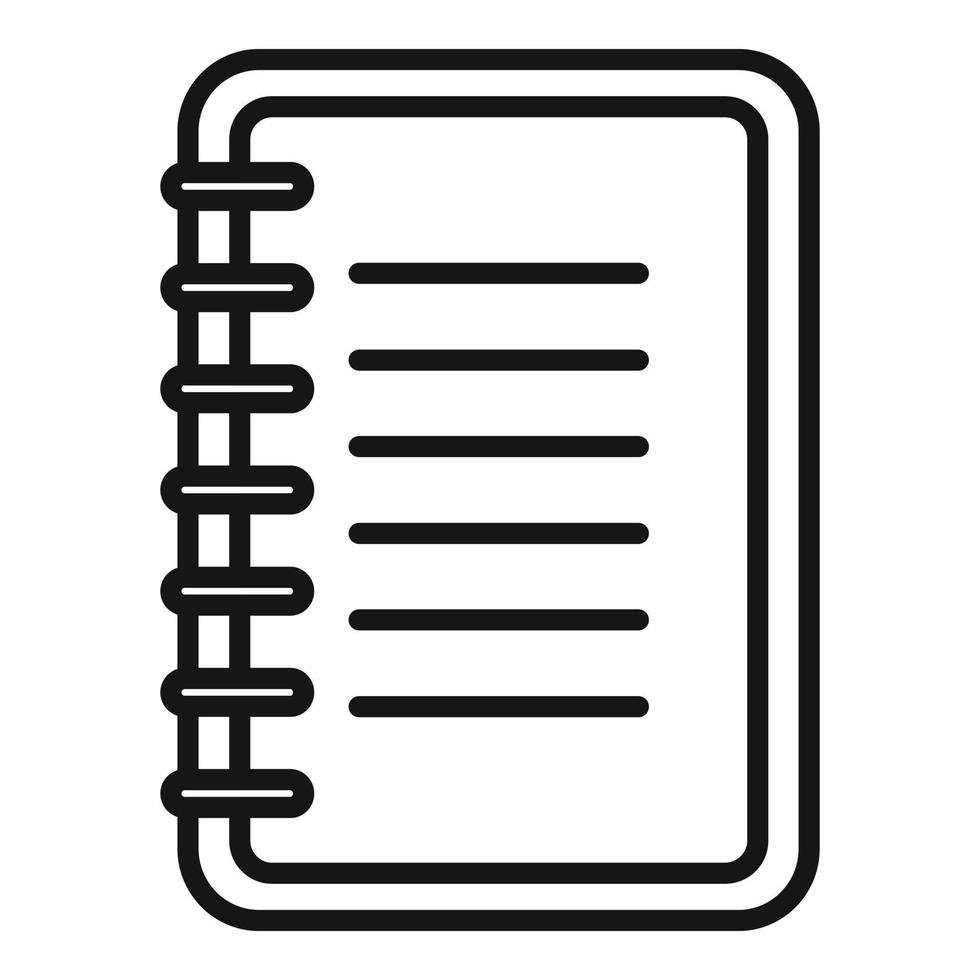 tragbarer Notebook-Symbol-Umrissvektor. Papierhand vektor