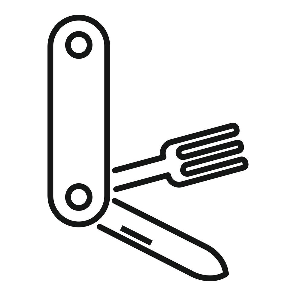 Mehrzweck-Tool-Icon-Umrissvektor. Messer Multitool vektor