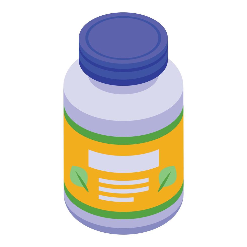 Zink-Vitamin-Pillen-Symbol isometrischer Vektor. Essen Mineral vektor