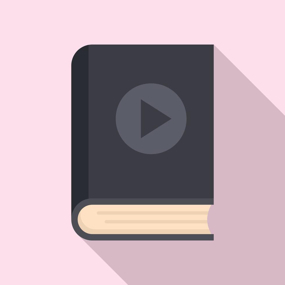 flacher Vektor des Videobearbeitungsbuchsymbols. Audio-Bildung