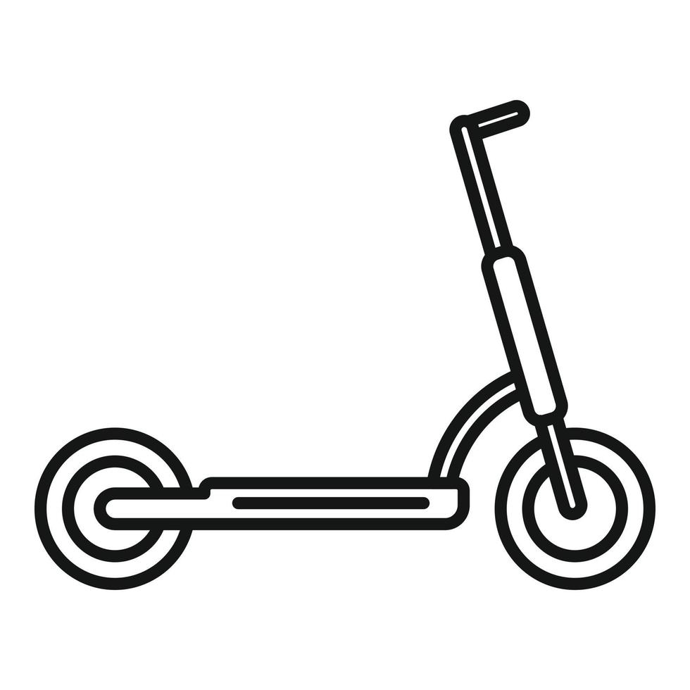 Elektroroller Symbol Umrissvektor für Kinder. Fahrradtransport vektor